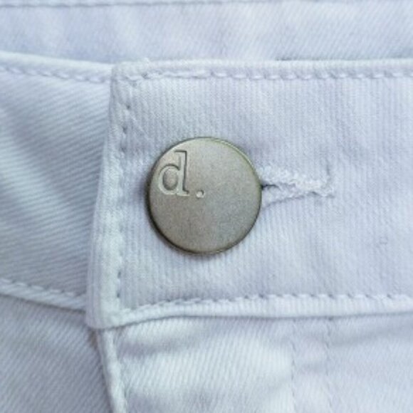 NWT D.Jeans White Twill High Waist Ankle Crop Jeans - 8 - Picture 5 of 13